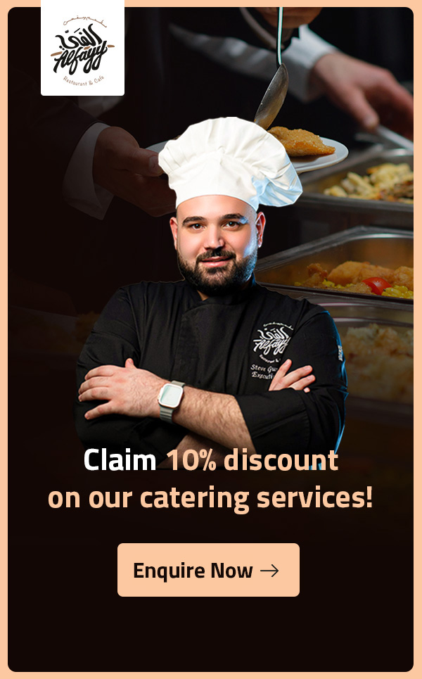 Claim 10% discount on Alfayy catering services!